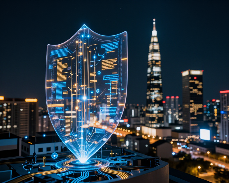 Cyber Security and AI Technology Concept