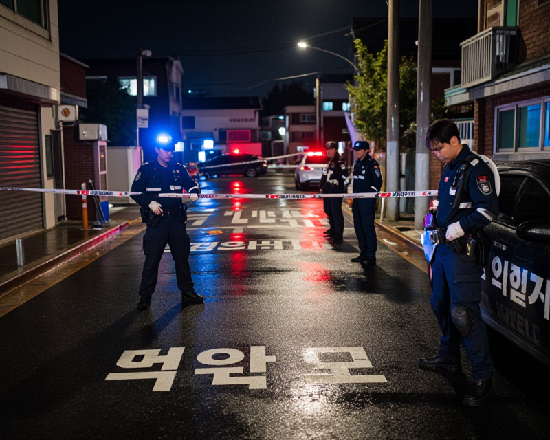 Police Investigation Scene in Gyeongsan