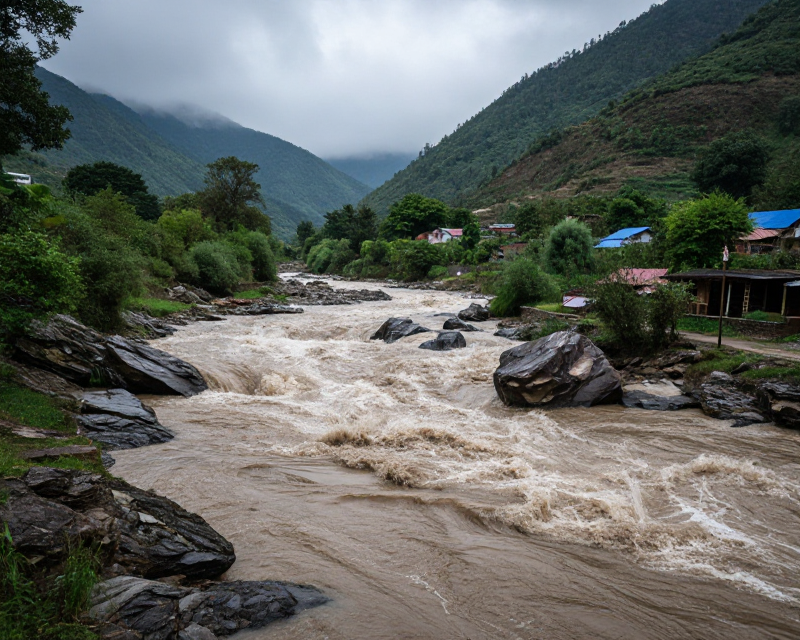 Nepal Flood Landscape