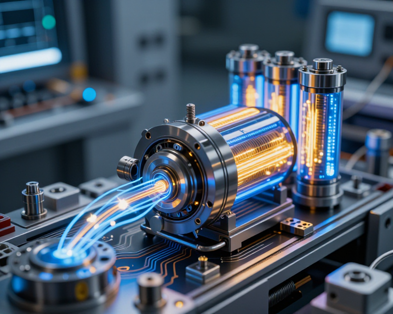 High-tech Battery and AI Energy Concept