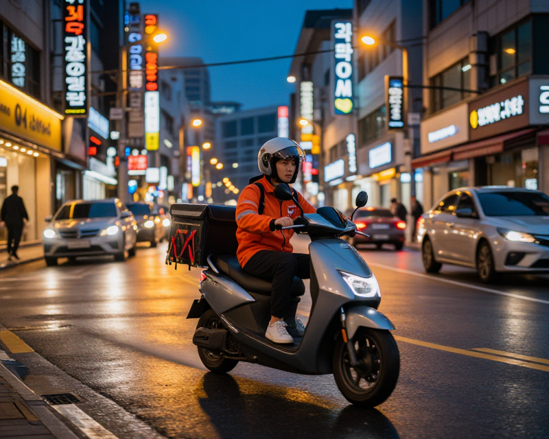 Vibrant Seoul Delivery Scene
