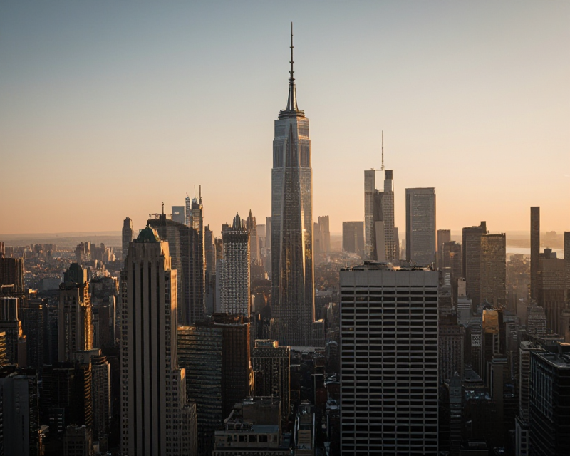 New York City Skyline at Golden Hour